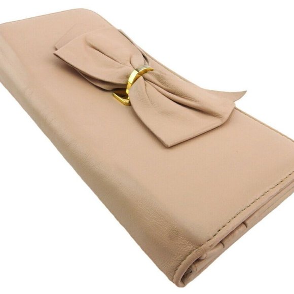 PRADA wallet ribbon pink leather Authentic - Picture 3 of 8